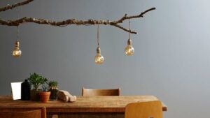 Lampe design en bois
